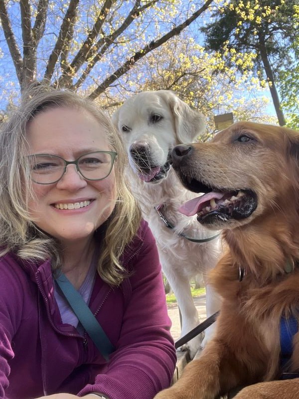 Valorie with animals